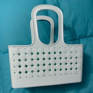 Light blue shower caddy